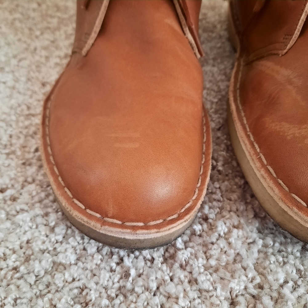 Clarks Originals Desert Chukka Boots Dark Tan Genuine Leather 26162422 Size 11 - Picture 6 of 16